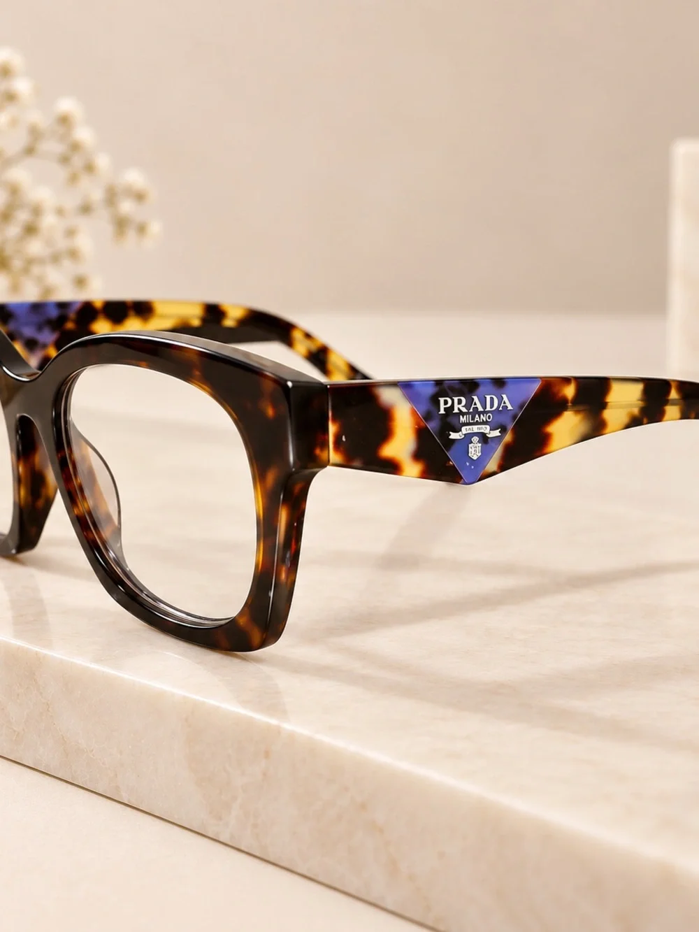 Prada Women’s Tortoiseshell Eyeglasses - Brown & Black